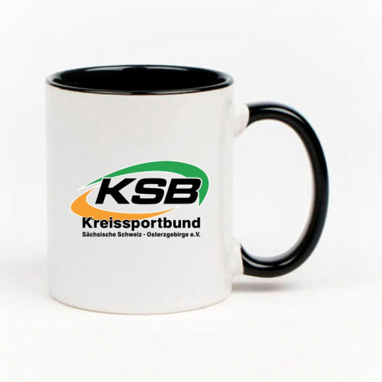 KSB SOE Tasse schwarz/weiss