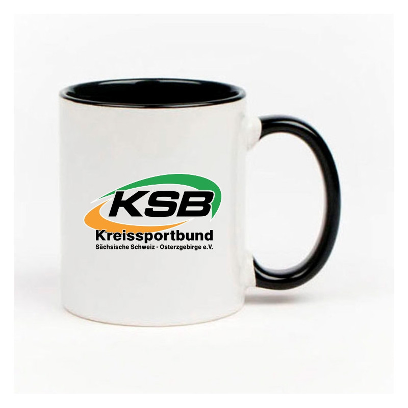 KSB SOE Tasse schwarz/weiss